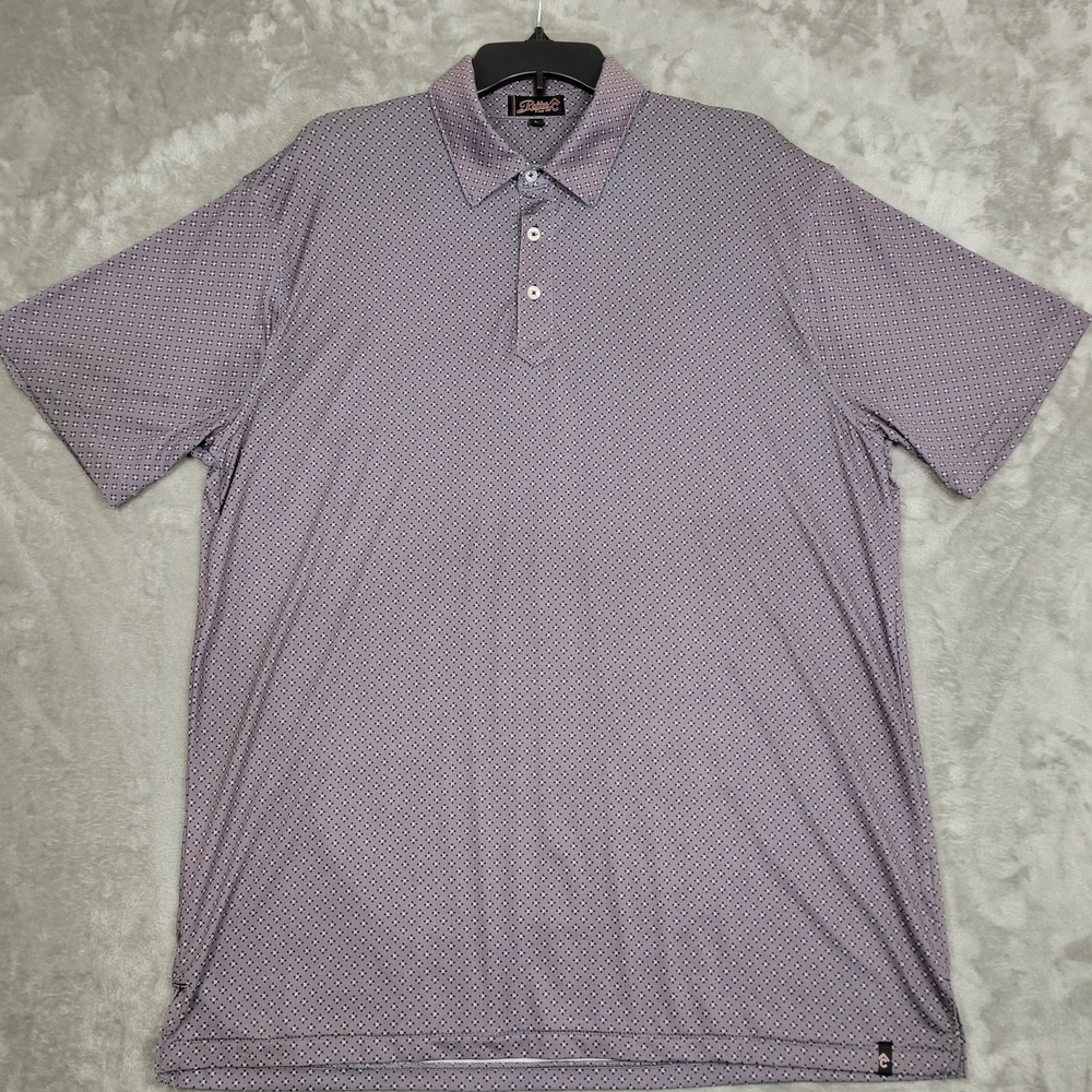 Rafter C Golf Polo Men's Large Southwest Geometric‎ Print Short Sleeve Casual